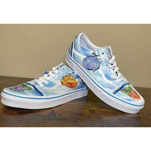 VANS Old Skool One Piece Devil Fruit Women 7 Blue 2022 Anime Straw Hat Crew